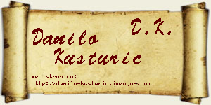Danilo Kusturić vizit kartica